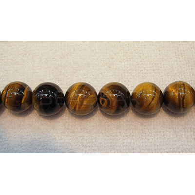 Round Tiger Eye Beads Strands X-Z0RQT014-1