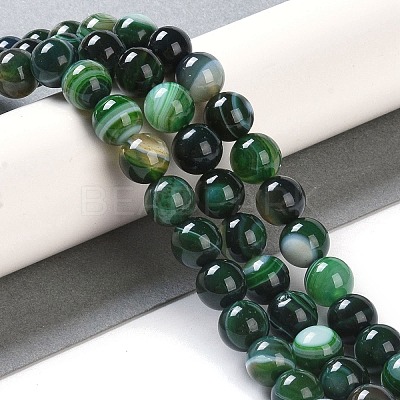 Natural Striped Agate/Banded Agate Beads Strands G-Z060-A01-B27-1