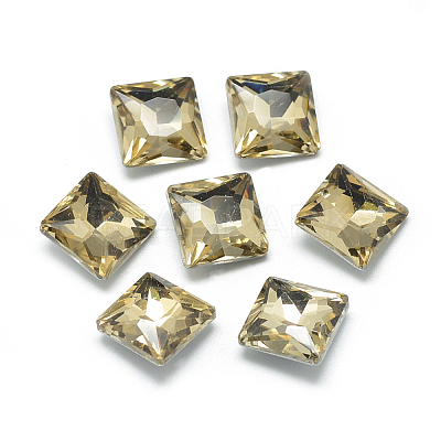 Pointed Back Glass Rhinestone Cabochons RGLA-T027-8x8mm-08-1
