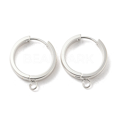 201 Stainless Steel Huggie Hoop Earrings Findings STAS-A167-01V-S-1
