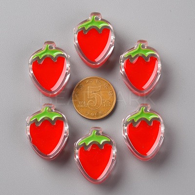 Transparent Enamel Acrylic Beads TACR-S155-003F-1