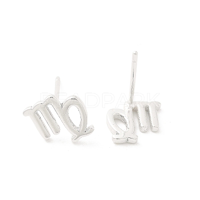 925 Sterling Silver Stud Earrings EJEW-K303-01S-06-1