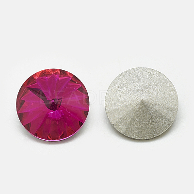 Pointed Back Glass Rhinestone Cabochons RGLA-T086-8mm-09-1