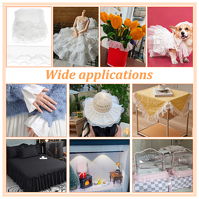 5M 3-Layer Organza Pleated Ribbon OCOR-PH0002-96B-1