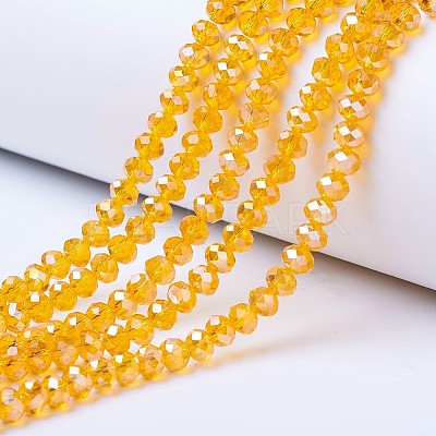 Electroplate Glass Beads Strands EGLA-A044-T8mm-B-M-1