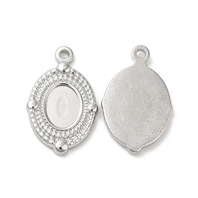 Non-Tarnish 304 Stainless Steel Pendant Cabochon Settings STAS-L020-033P-1