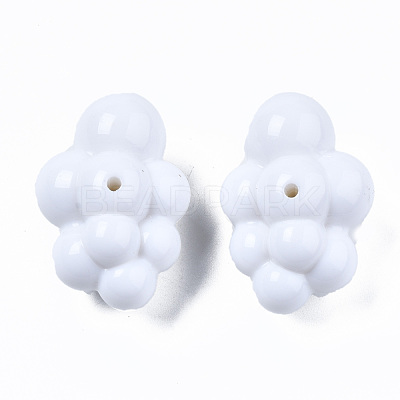 Opaque Acrylic Beads X-OACR-N130-020A-B01-1