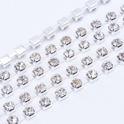Brass Rhinestone Strass Chains CHC-T004-SS16-01S-1