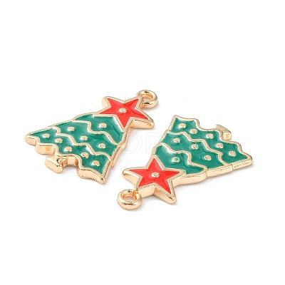 Christmas Alloy Enamel Pendants X-ENAM-D047-17G-06-1