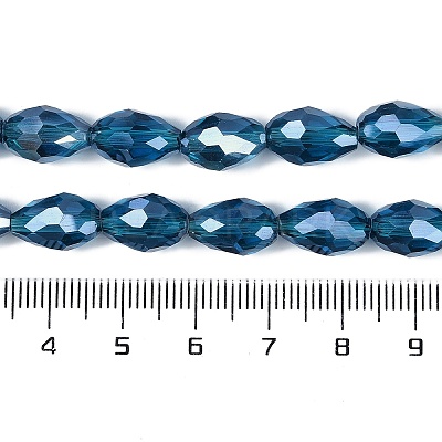Transparent Electroplate Glass Beads Strands EGLA-N013-T6mm-B25-1