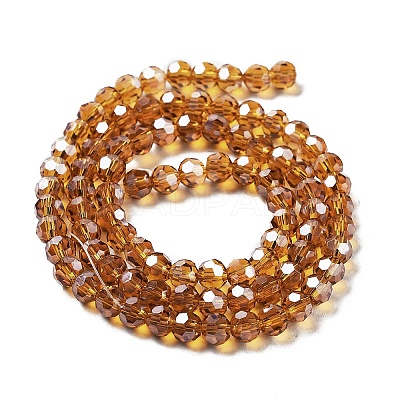 Electroplate Transparent Glass Beads Strands EGLA-A035-T4mm-A04-1