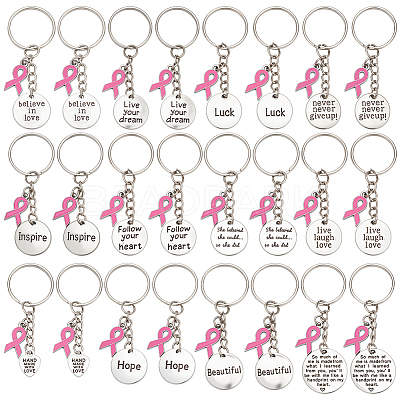 24Pcs 12 Style Alloy Keychain KEYC-PH01551-1