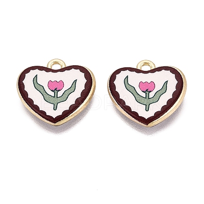 Valentine's Day Printed Alloy Pendants PALLOY-SZC0008-15B-1