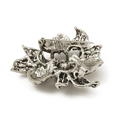 Alloy Rhinestone Brooch Pins JEWB-Q030-35AS-1
