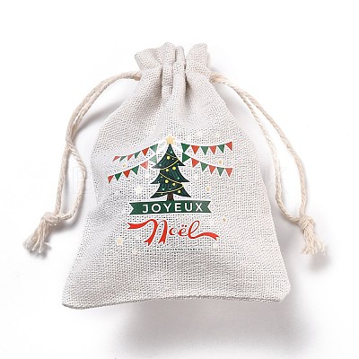 Christmas Cotton Cloth Storage Pouches LS-ABAG-M004-02F-1