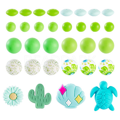 Summer Theme Food Grade Eco-Friendly Silicone Beads SIL-TA0002-72-1