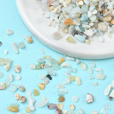 Natural Flower Amazonite Chip Beads G-O103-11-1