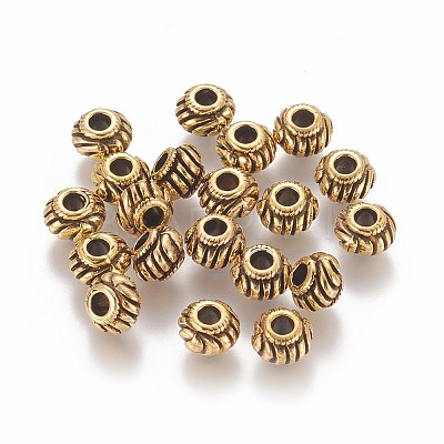 Tibetan Style Spacer Beads TIBEB-Q39-AG-FF-1