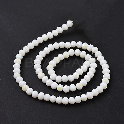 Electroplate Opaque Solid Color Glass Beads Strands EGLA-A044-P1mm-L01-1