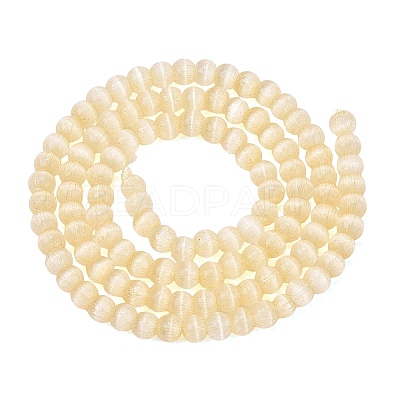 Glass Imitation Cat Eye Beads Strands GLAA-N075-01A-11-1