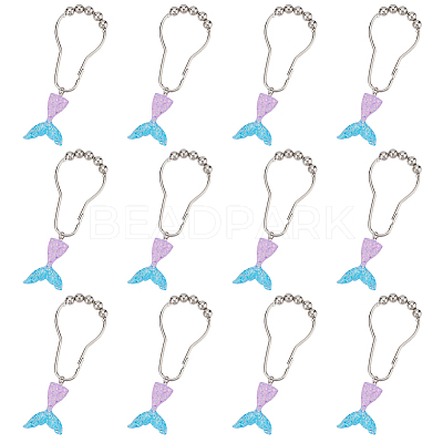 12Pcs Iron Shower Curtain Rings for Bathroom HJEW-OC0001-20-1