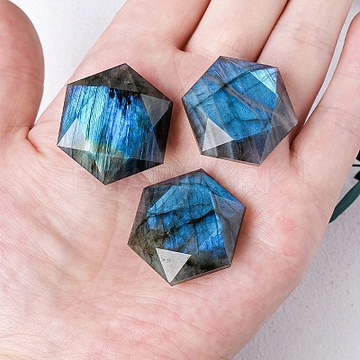Natural Labradorite Carved Healing Star of David Ornaments PW-WG41086-01-1