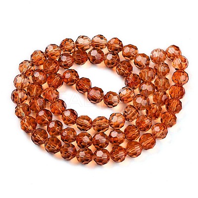 Baking Paint Transparent Glass Beads X1-DGLA-A035-T8mm-A04-1
