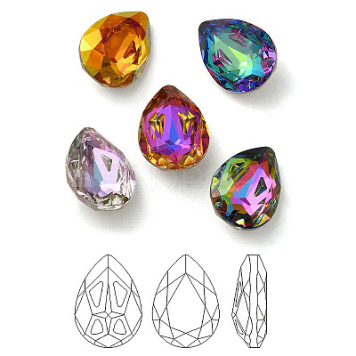 K9 Glass Rhinestone Cabochons RGLA-P036-05B-M-1