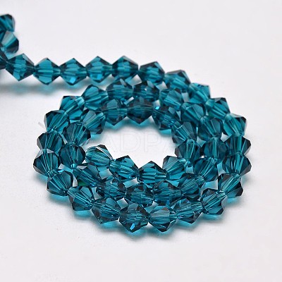 Imitate Austrian Crystal Bicone Glass Beads Strands GLAA-F029-6x6mm-01-1