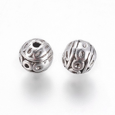 Tibetan Style Zinc Alloy Beads X-PALLOY-L230-01AS-RS-1