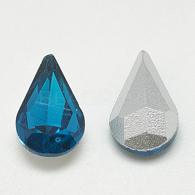 Pointed Back Glass Rhinestone Cabochons RGLA-T082-6x10mm-14-1