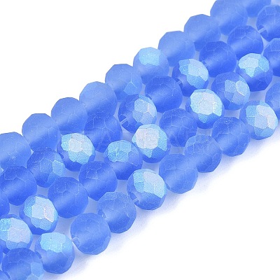 Transparent Glass Beads Strands EGLA-A044-T6mm-MB14-1