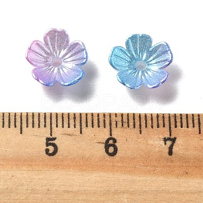 Gradient Color Acrylic Bead Caps OACR-Z028-01A-1