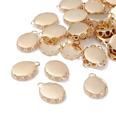 304 Stainless Steel Cabochon Settings STAS-P249-13B-G-1