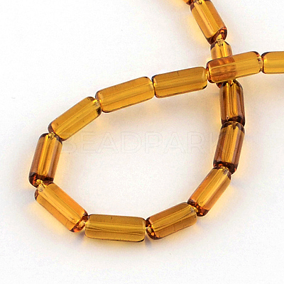 Transparent Glass Bead Strands GLAA-R162-15x6-M-1