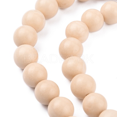 Natural Fossil Beads Strands G-E110-8mm-2-1