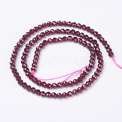 Natural Garnet Beads Strands X-G-D167-A-3mm-1