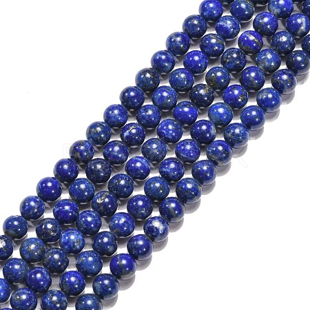 Natural Lapis Lazuli Beads Strands X-G-G423-6mm-AB-1