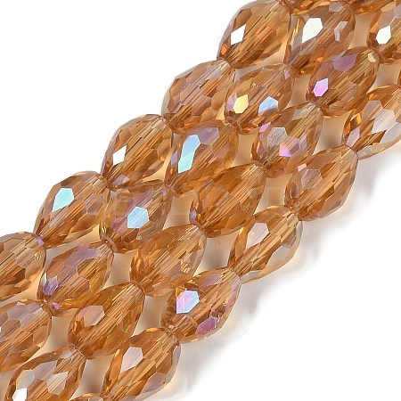 Transparent Electroplate Glass Beads Strands LS-EGLA-N013-T4mm-B21-1