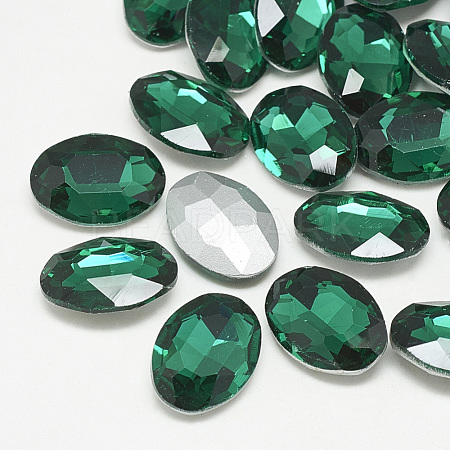 Pointed Back Glass Rhinestone Cabochons RGLA-T080-10x12mm-15-1