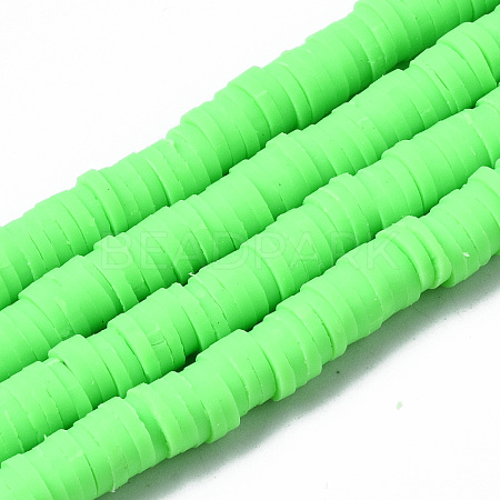 Handmade Polymer Clay Beads Strands CLAY-R089-6mm-131-1