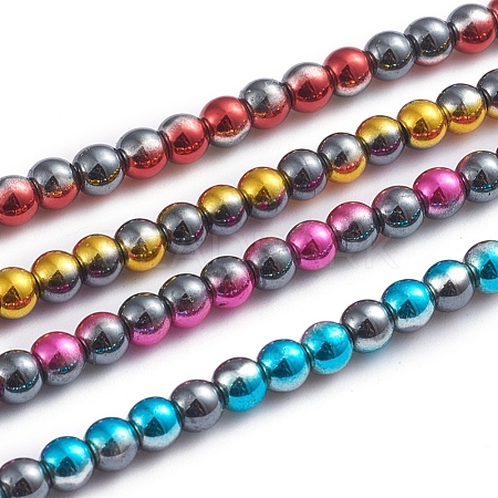 Electroplated Non-magnetic Synthetic Hematite Beads Strands G-L562-13B-1
