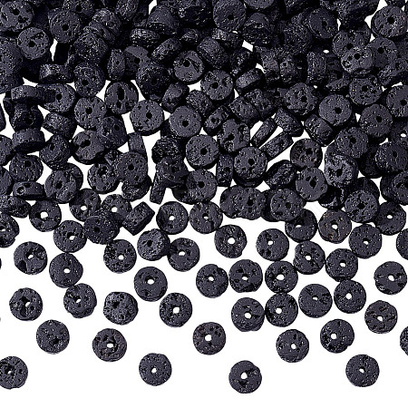 2 Strands Natural Lava Rock Beads Strands G-GO0001-53-1