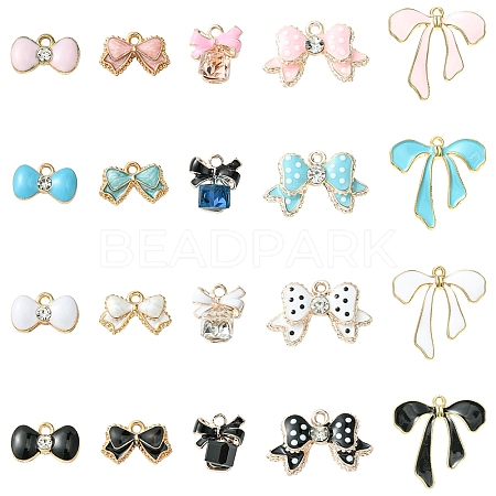 20Pcs 20 Styles Alloy Enamel Pendants ENAM-YW0003-92-1