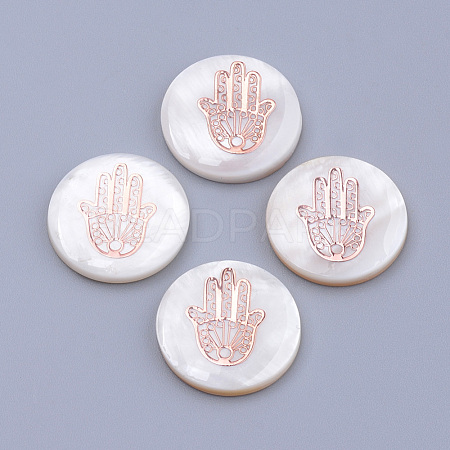 Freshwater Shell Cabochons X-BSHE-S622-09-1