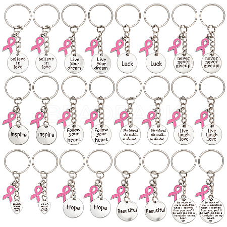 24Pcs 12 Style Alloy Keychain KEYC-PH01551-1