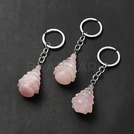 Natural Rose Quartz Keychain G-G997-D06-1