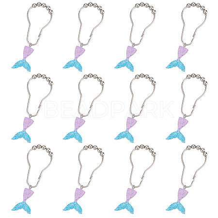 12Pcs Iron Shower Curtain Rings for Bathroom HJEW-OC0001-20-1
