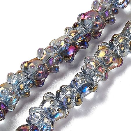 Electroplate Glass Beads Strands EGLA-L030-HR01-1