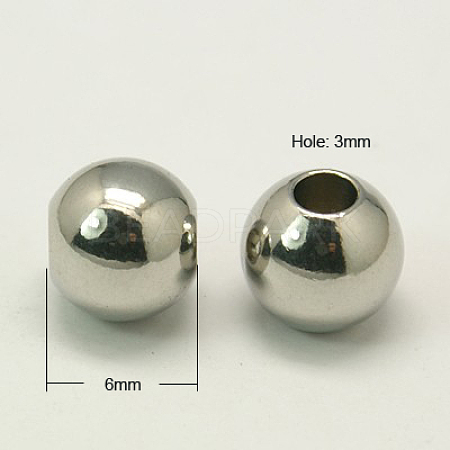 304 Stainless Steel Beads STAS-G011-3-1